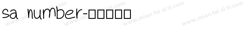 sa number字体转换